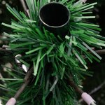 vidaXL Sapin de Noël artificiel à charnières avec support vert 300 cm