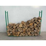 Range-bûches extérieur longueur réglable 2 éléments