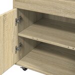 vidaXL Chariot de bar chêne sonoma 60x39 5x89 cm bois d'ingénierie