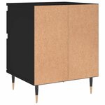 vidaXL Table de chevet Noir 40x35x50 cm Bois d’ingénierie
