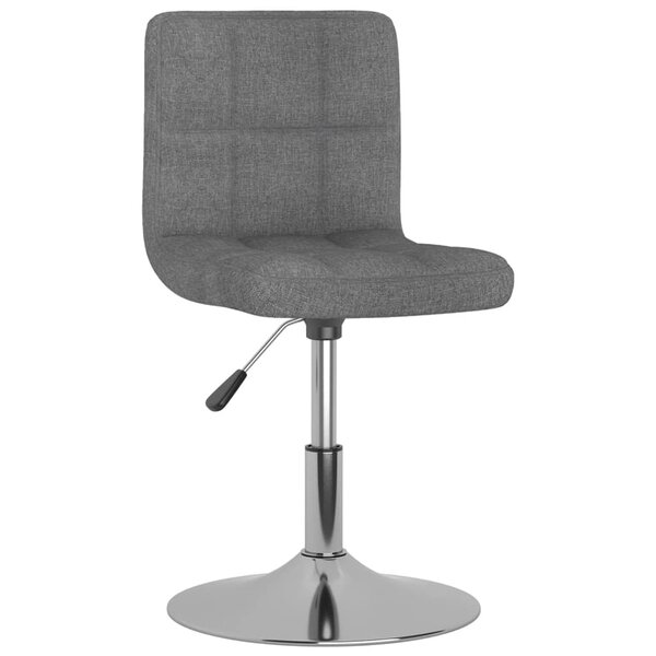 vidaXL Chaise pivotante de salle à manger Gris clair Tissu