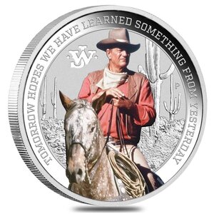 Pièce de monnaie 1 Dollar Tuvalu 2022 1 once argent BE – John Wayne