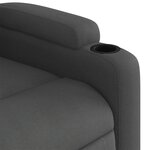 vidaXL Fauteuil inclinable électrique Gris foncé Tissu