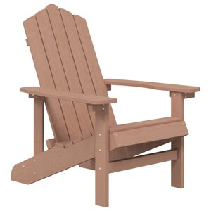 vidaXL Chaise Adirondack de jardin PEHD marron