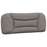 vidaXL Lit avec matelas taupe 100x200 cm tissu