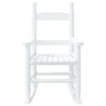 vidaXL Chaise à bascule enfants blanc bois de peuplier massif