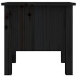 vidaXL Tables d'appoint 2 Pièces Noir 40x40x39 cm Bois massif de pin