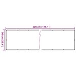 vidaXL Écran d'intimité de balcon crème 300x90 cm PVC