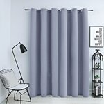 vidaXL Rideau occultant avec anneaux en métal Gris 290x245 cm