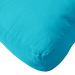 vidaXL Coussin de palette turquoise 80x80x12 cm tissu