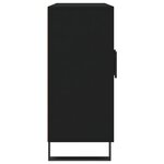 vidaXL Buffet noir 90x34x80 cm bois d'ingénierie