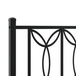 vidaXL Cadre de lit métal avec tête de lit noir 75x190 cm