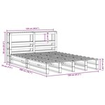 vidaXL Cadre de lit sans matelas cire marron 120x200cm bois pin massif