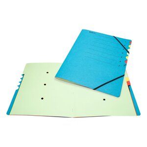 Classeur À 7 Compartiments A4 Avec Fermeture Élastique - Bleu - Biella