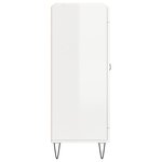 vidaXL Buffet Blanc brillant 69 5x34x90 cm Bois d'ingénierie