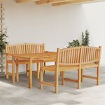 vidaXL Ensemble à manger de jardin 3 Pièces Bois de teck massif