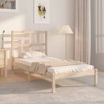 vidaXL Cadre de lit bois massif 90x190 cm simple