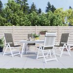 vidaXL Coussins de chaise à dossier haut lot de 4 gris foncé mélangé