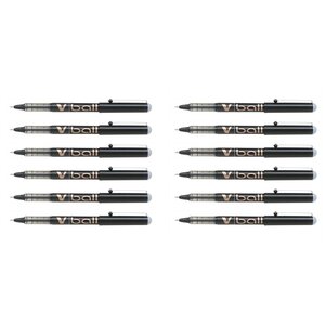 Stylo roller encre liquide v-ball 10 pointe large noir x 12 pilot