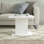 vidaXL Table basse blanc 55 5x55 5x40 cm bois d'ingénierie