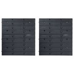vidaXL Kit de bacs de stockage et panneaux muraux 39 Pièces Rouge et noir