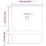 vidaXL Vasque à poser noir et marron rectangulaire céramique