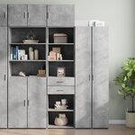 vidaXL Armoire de rangement mince gris béton 50x42 5x225 cm