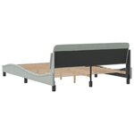 vidaXL Cadre de lit sans matelas gris clair 160x200 cm velours