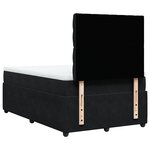 vidaXL Sommier à lattes de lit avec matelas noir 120x190 cm velours