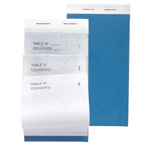 Bloc Maître d'Hôtel 50 feuillets Autocopiants Numérotés Tripli Format 8x15 cm x 10 EXACOMPTA