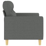 vidaXL Canapé à 2 places Gris foncé 120 cm Tissu