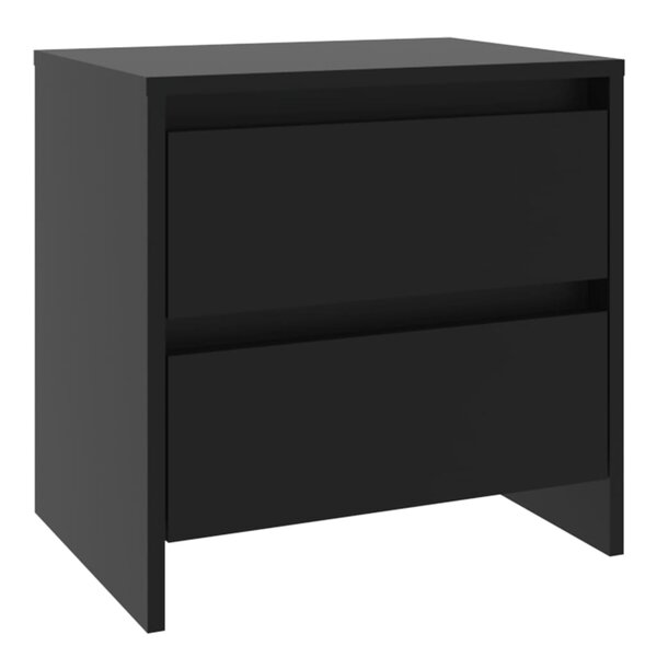 vidaXL Table de chevet Noir 45x34 5x44 5 cm Aggloméré