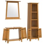 vidaXL Ensemble de meubles de salle de bain 3 Pièces bois de pin massif