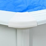 vidaXL Piscine avec parois en acier 300x120 cm Blanc