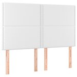 vidaXL Sommier à lattes de lit avec matelas Blanc 140x200cm Similicuir