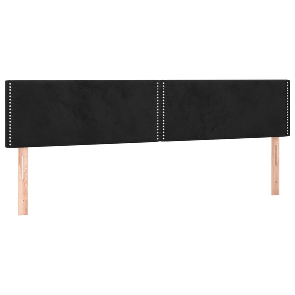 vidaXL Têtes de lit 2 Pièces Noir 100x5x78/88 cm Velours