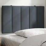 vidaXL Coussin de tête de lit gris foncé 90 cm velours