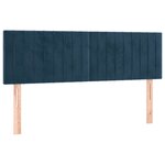 vidaXL Sommier à lattes de lit et matelas Bleu foncé 140x190cm Velours