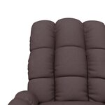 vidaXL Fauteuil électrique de massage Marron foncé Tissu