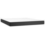 vidaXL Sommier à lattes de lit avec matelas Noir 180x200 cm Similicuir