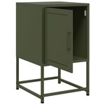 vidaXL Tables de chevet 2 Pièces vert olive 36x39x60 5 cm acier