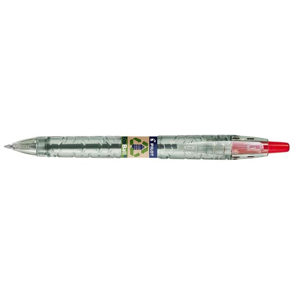 Stylo bille rétractable b2p ecoball 10  rouge x 10 pilot
