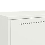 vidaXL Buffet haut blanc 68x39x111 5 cm acier laminé à froid