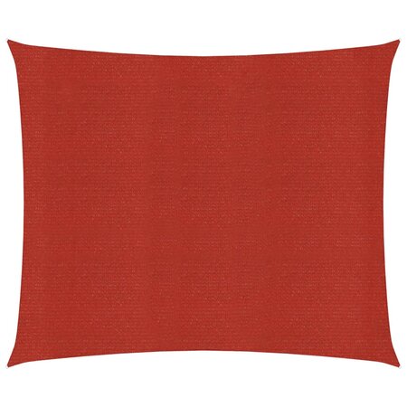 vidaXL Voile d'ombrage 160 g/m² Rouge 5x5 m PEHD