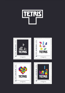 Collector 4 timbres - Tetris - Lettre internationale