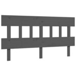 vidaXL Lit pour personne âgée sans matelas gris bois massif