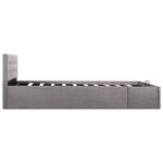 vidaXL Cadre de lit à stockage hydraulique Taupe Tissu 120x200 cm