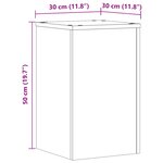 vidaXL Supports pour plantes 2 Pièces noir 30x30x50 cm bois d'ingénierie