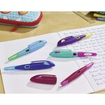 Stylo plume -EASYbirdy- Stylo ergonomique rechargeable - Violet/Jaune - Droitier STABILO