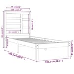 vidaXL Cadre de lit Bois massif 100x200 cm